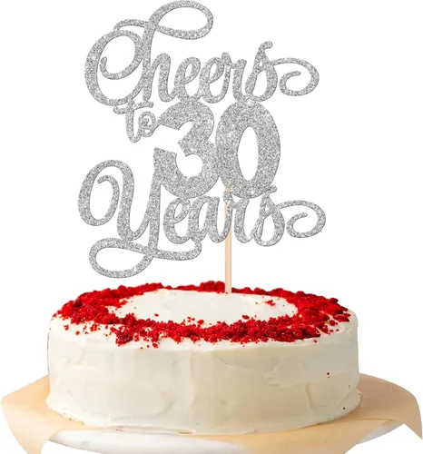 Vista 25 de 1 pieza de decoración para tartas de 40 años con purpurina para pastel de 40 años, 40 años, decoración fabulosa para tartas de cumpleaños de 40 Negro