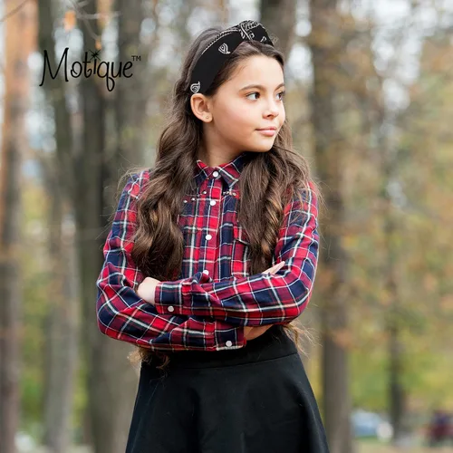 Vista 2 de Motique Accessories Diadema con nudo turbante de cachemira para niñas