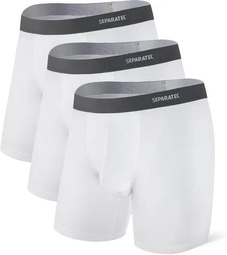 Vista 22 de Separatec - Calzoncillos tipo bóxer para hombres con bolsillo, de rayón de bambú que absorbe la humedad, ropa interior transpirable para hombres A1