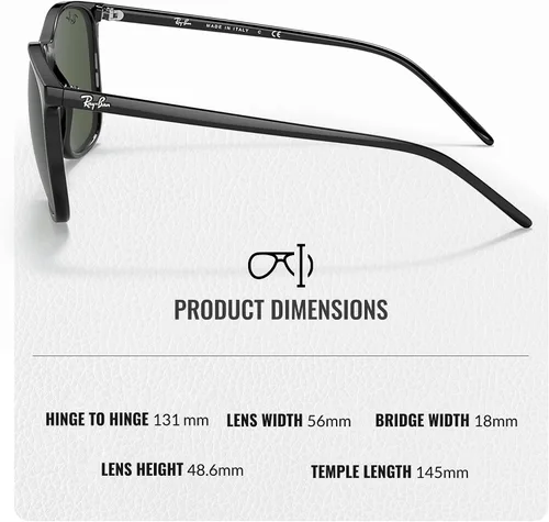 Vista 5 de Ray-Ban RB4387 Square Shaped Sunglasses for Men & Women with Official RAYBAN Eyewear Kit