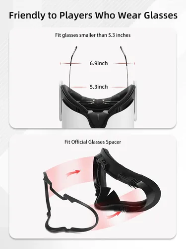 Vista 6 de Juego de cinco piezas de interfaz facial VR y cubierta de agarre para controlador táctil compatible con Quest 2