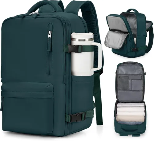Vista 70 de VGCUB Mochila grande de viaje para trabajo, negocios, mochila para computadora portátil aprobada para vuelo, para mujeres y hombres, mochila
