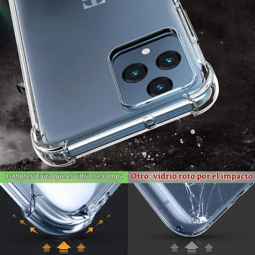 Vista 3 de Osophter Funda para T-Mobile Revvl 6 5G transparente con 2 piezas protector de pantalla esquinas reforzadas TPU absorción de golpes flexible