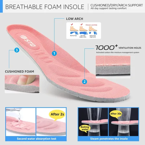 Vista 5 de STQ - Zapatos de caminar para mujer con cordones tenis ligeros