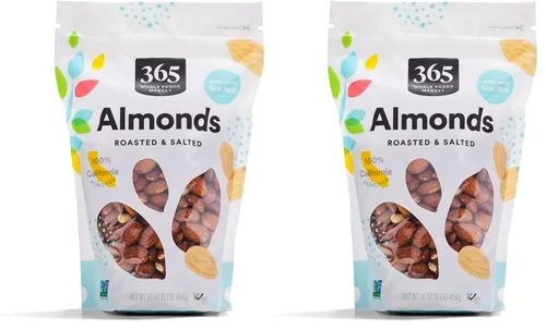 Vista 7 de 365 by Whole Foods Market, Almendras tostadas y sin sal, 16 onzas