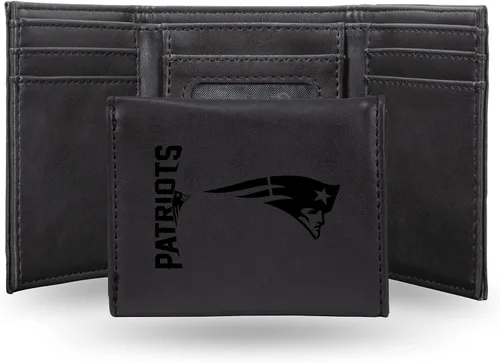 Vista 18 de Rico Industries Billetera marrón con grabado láser de la NFL, Baltimore Ravens, Trifold