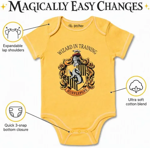 Vista 4 de Harry Potter Paquete de 4 Bodysuits para Bebé de Recién Nacido a Infantil