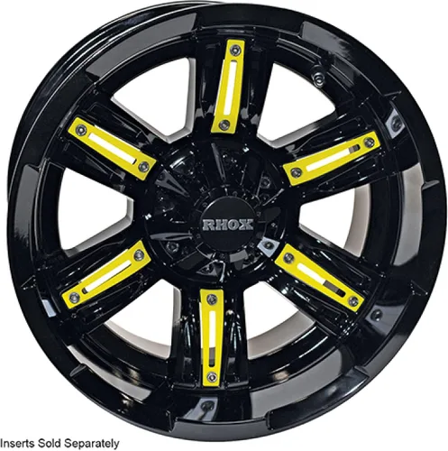 Vista 2 de Red Hawk TIR-RX285-B - Carritos de golf con llanta negra brillante, 14 x 7 ET-25