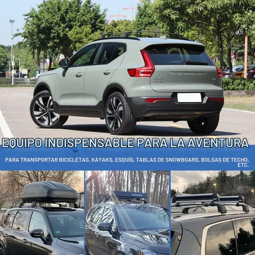 Vista 2 de Barras Transversales de Techo Actualizadas Compatibles con Volvo XC40 2018-2025, Barras Cruzadas Cerrables para Equipaje, Accesorios para Carga