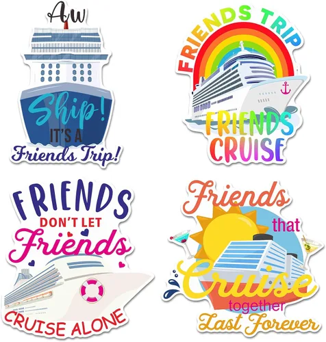 Vista 13 de Hoteam 4 piezas decoraciones magnéticas para puerta de crucero para parejas, imanes náuticos divertidos y resistentes al agua para marido y esposa