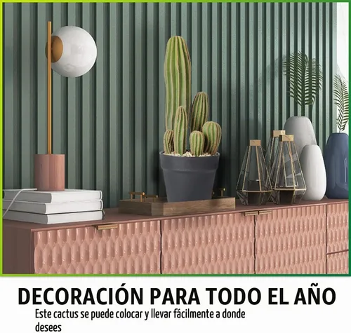 Vista 6 de Cactus artificiales de cactus falsos de 16 pulgadas para decoración del hogar, jardín, oficina, tienda