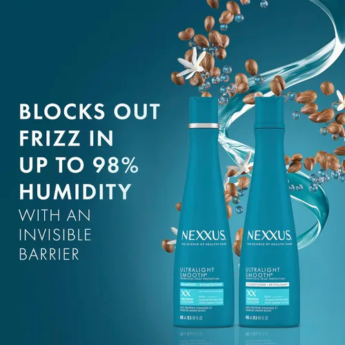 Vista 3 de Nexxus Champú y acondicionador ultraligero para cabello seco y encrespado, tratamiento suave para bloquear el encrespamiento, 13.5 onzas