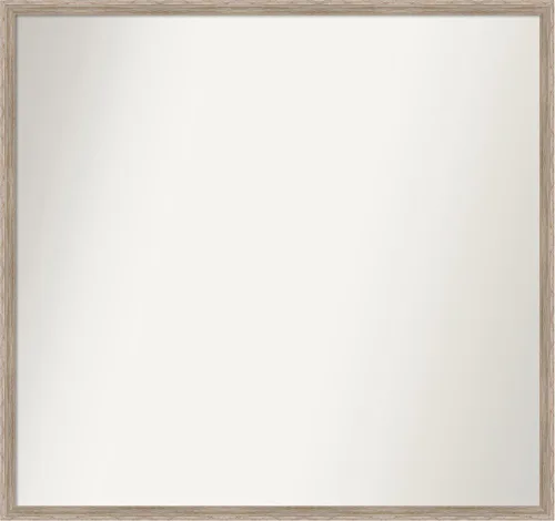 Vista 102 de Amanti Art Espejo de baño blanco para sobre el fregadero, 24 x 27 pulgadas, espejo de tocador rectangular con cuña de madera dura, marco de madera