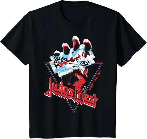 Vista 5 de Camisetas y camisetas gráficas de acero británico Judas Priest para hombres y mujeres