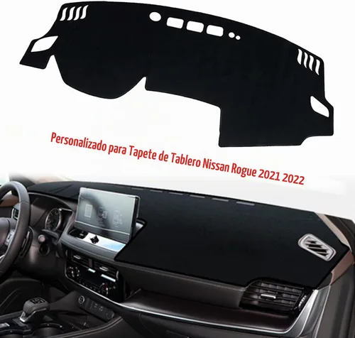 Vista 4 de Cubierta del tapete para salpicadero, consola central interior personalizada compatible con Nissan Rogue S SV SL SUV 2021 2022 accesorios de tablero