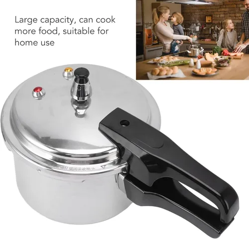 Vista 3 de Tyenaza Olla a presión de acero inoxidable de 3 litros, compatible con inducción, estufa de gas, cocción instantánea