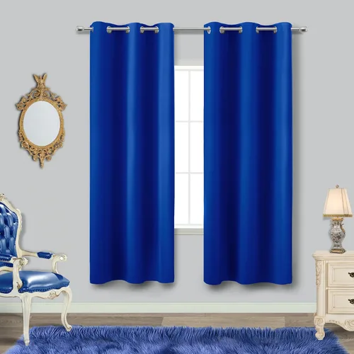 Vista 166 de KOUFALL Cortinas de Baño Aqua para Ventana, Juego de 2 Paneles Decoración Costera Cortinas Cortas Opacas para Ventana Pequeña de Cocina Puerta