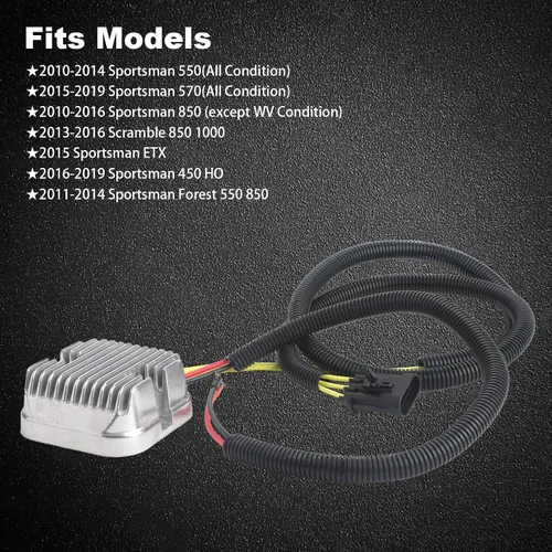 Vista 4 de Regulador de Voltaje Rectificador Para Polaris 2010-2019 Sportsman 450/550/ 570/850, Scramble 850 1000, ETX, Reemplazar No. 4014543 4015214 4015230