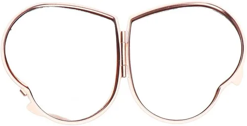 Vista 2 de DYNWAVE Monedero de espejo de maquillaje en forma de corazón para mujer, oro rosa