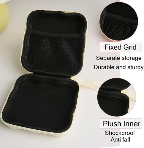 Vista 6 de Funda de almacenamiento para cargador, diseño de ondas, protector de cargador de viaje, organizador de cables para auriculares, caja