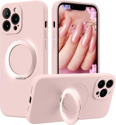 Vista 40 de Funda de silicona con soporte para iPhone 17 Pro [compatible con MagSafe] [Protección completa de la cámara] (6.3 pulgadas 2025), fundas de teléfono