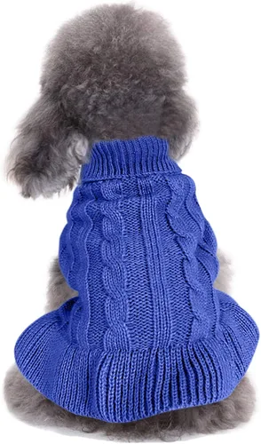 Vista 19 de CHBORCHICEN Suéteres de punto para perros pequeños, sudadera cálida para mascotas gatos, ropa de invierno, suéter de gatito y cachorro