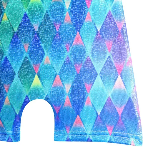 Vista 43 de HOZIY Leotardos de gimnasia para niñas, trajes de ciclismo con patrón adorable brillante