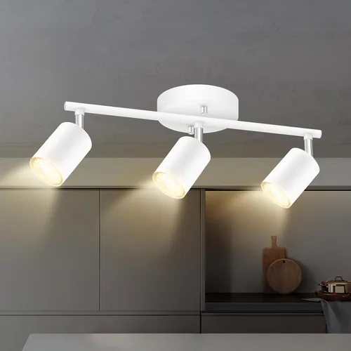 Vista 26 de Accesorios de iluminación de pista de techo negro, accesorio de iluminación de cocina, kit de luz de pista de 4 luces de 30", luces de techo LED
