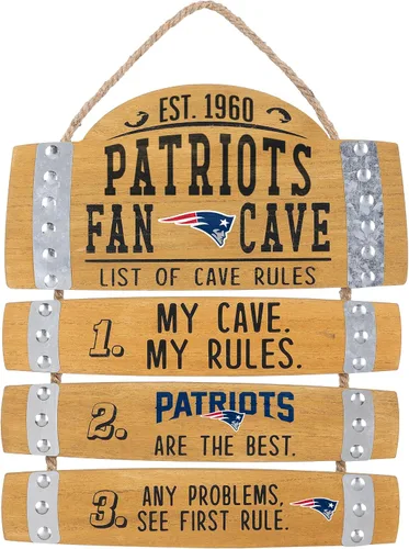 Vista 9 de FOCO Letrero colgante de pared con logotipo de equipo de la NFL
