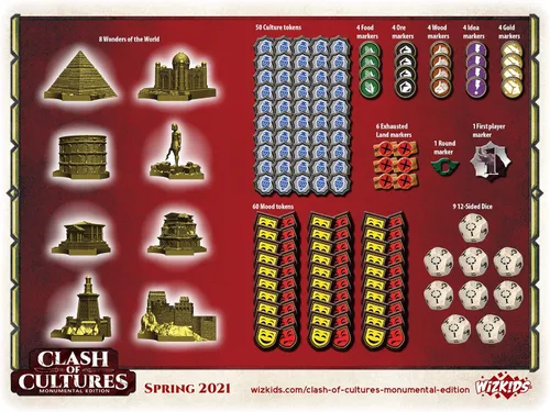 Vista 7 de Clash of Cultures: Monumental Edition Board Game WizKids - Nueva edición