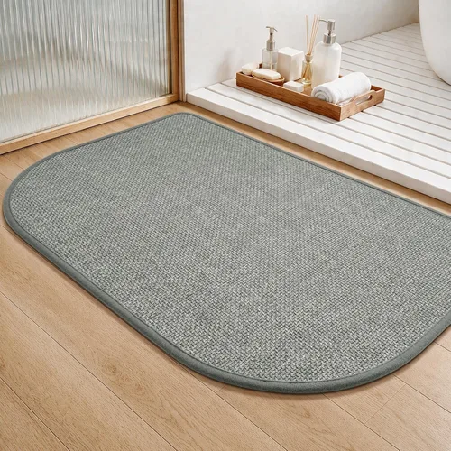 Vista 25 de YDKGL Alfombra de baño Half Circle, alfombras de baño finas antideslizantes A- Marrón a
