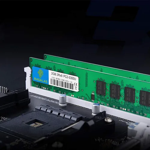 Vista 6 de Rasalas DDR2 4 GB Kit (2 x 2 GB) PC2-5300 667MHz RAM - PC2-5300U Udimm 2RX8 1.8V CL5 240 pines no ECC memoria de computadora de escritorio sin búfer
