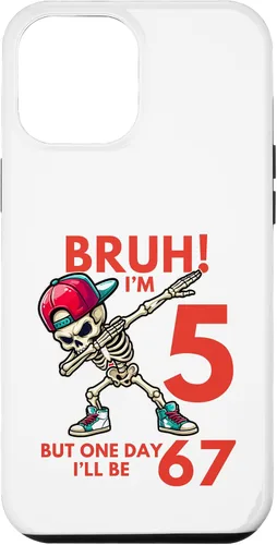 Vista 26 de Bruh I'm 5 But One-Day I'll Be 67 Retro 5th Birthday Kids Case for iPhone 17