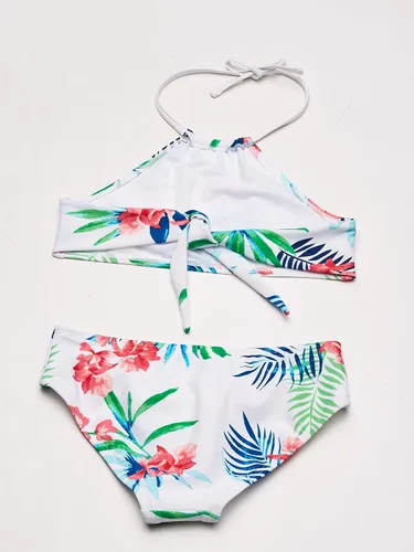 Vista 5 de Kanu Surf Mahina bikini halter de 2piezas para niñas, traje de baño para playa