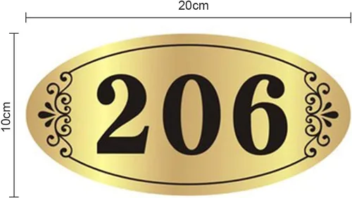 Vista 2 de Placa personalizada para número de casa, placa de acrílico para puerta y habitación, para hogar, oficina, hotel, apartamento (3-5 números) - 7.9 x