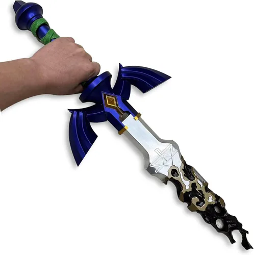 Vista 2 de ACBAGI The Kingdom Link Real Master Sword Metal Cosplay Espada Decayed Sword Full Size Arma Accesorios