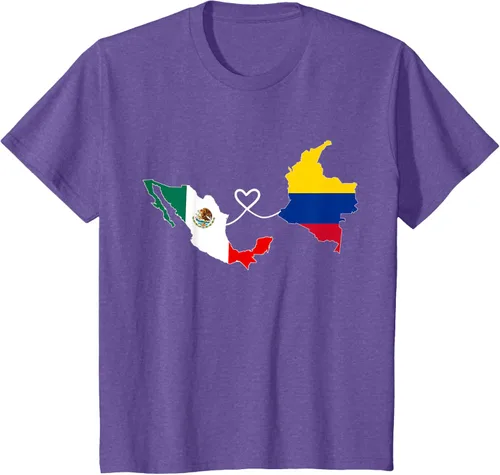 Vista 55 de Camiseta Half Colombian Half Mexican Flag Map DNA Mexico Colombia