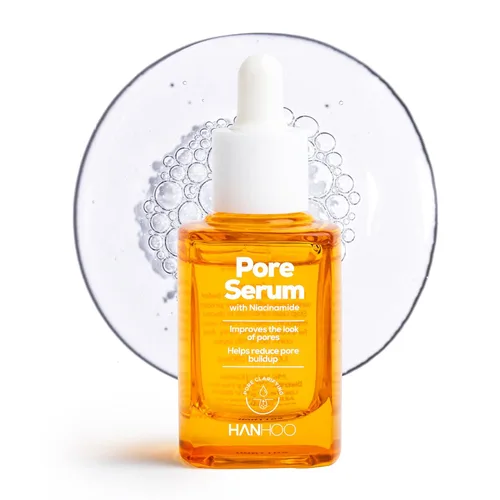 Vista 5 de Hanhoo Suero de poros con niacinamida, 1.01 onzas líquidas, con niacinamida, ácido salicílico y ácido glicólico, exfolia suavemente, limpia