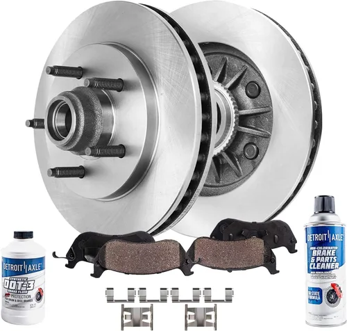 Vista 23 de Detroit Axle - Kit de freno delantero de 6 piezas para Honda CR-V 2002, 2003, 2004, rotores de freno de disco, pastillas de freno de cerámica