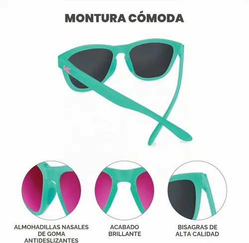 Vista 3 de Knockaround Gafas de sol polarizadas prémium para hombres y mujeres, protección UV400