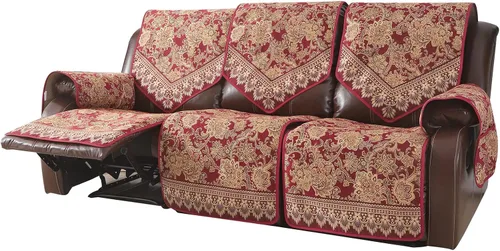 Vista 14 de Fundas impermeables para sofá reclinable, fundas antideslizantes para sofá reclinable de 2 asientos, fundas de sofá reclinable de jacquard lavables