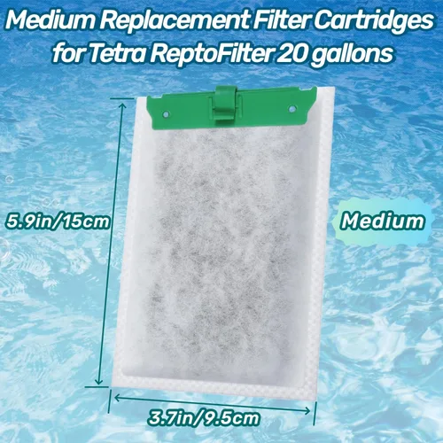 Vista 2 de Cartucho de filtro de acuario compatible con filtros de alimentación Tetra Whisper Bio-Bag, cartuchos de filtro de repuesto para cartuchos Tetra
