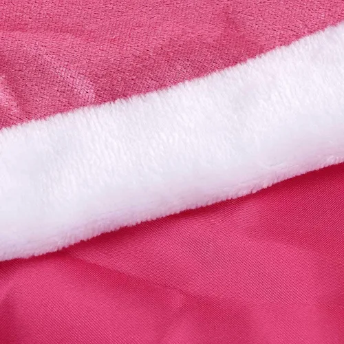 Vista 4 de LOEL Disfraz de princesa con capucha y capa rosa para niña (S, altura recomendada de 39.3 a 47.2 pulgadas, capa)