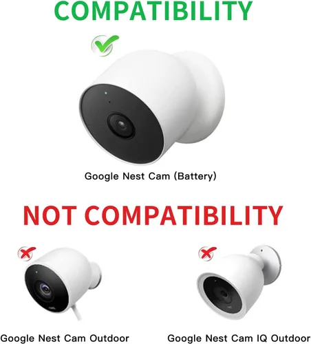 Vista 2 de Paquete de 2 adaptadores de corriente para Google Nest Cam (batería), con cable de carga resistente a la intemperie de 16.4 pies (16.4 ft) que Negro