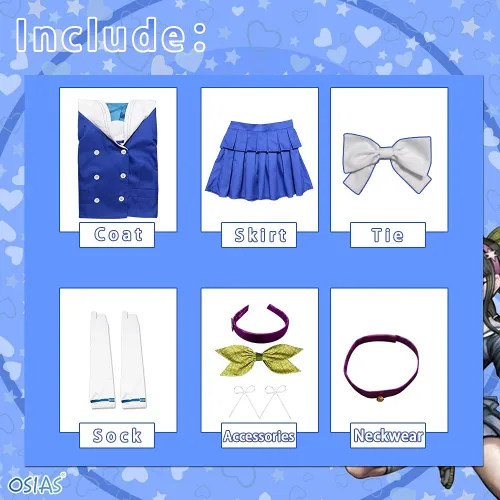 Vista 34 de OSIAS Traje de cosplay Disfraz de anime estilo campus japonés