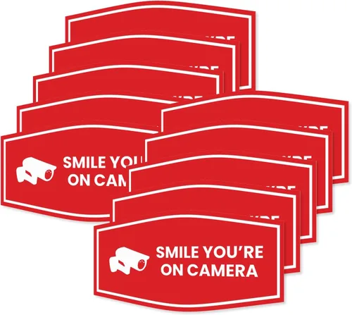 Vista 93 de Fancy Smile You're On Camera Letrero (negro) - Mediano (1 unidad)