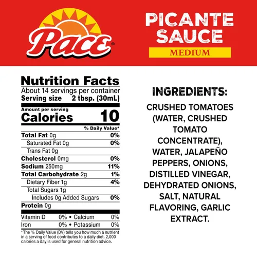 Vista 2 de Pace Salsa Picante Mediana, Tarro de 16 oz (paquete de 12)