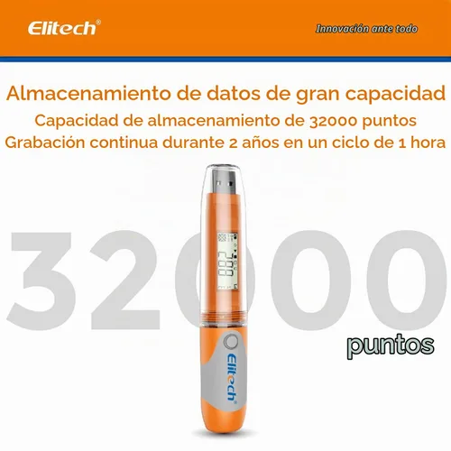 Vista 3 de Elitech RC-51 Digital registrador de datos de temperatura USB reutilizable 32000 puntos