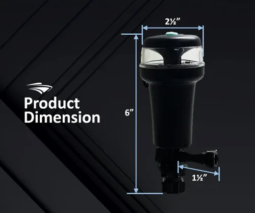 Vista 2 de Pactrade Marine Luces de navegación para barcos LED - Luces de navegación rojas y verdes alimentadas por batería para barcos - Adaptador y soportes