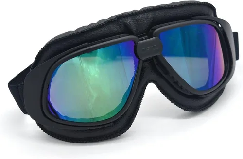Vista 4 de Gafas vintage retro estilo piloto motocicleta Cruiser Scooter